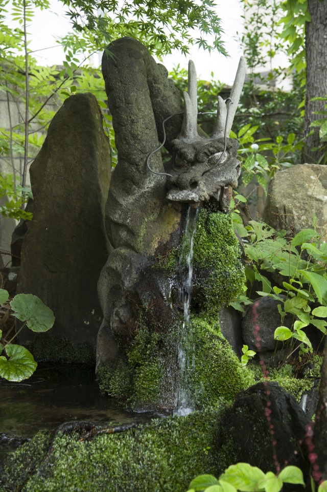 善知鳥神社境內的龍神水